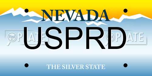 USPRD Nevada License Plate