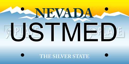 USTMED Nevada License Plate