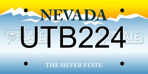 UTB224 Nevada License Plate