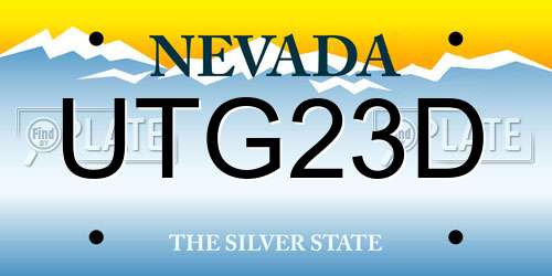 UTG23D Nevada License Plate