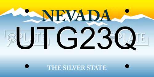 UTG23Q Nevada License Plate
