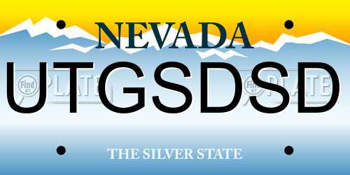 UTGSDSD Nevada License Plate