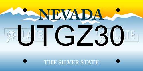 UTGZ30 Nevada License Plate