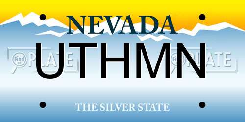 UTHMN Nevada License Plate