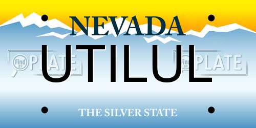 UTILUL Nevada License Plate