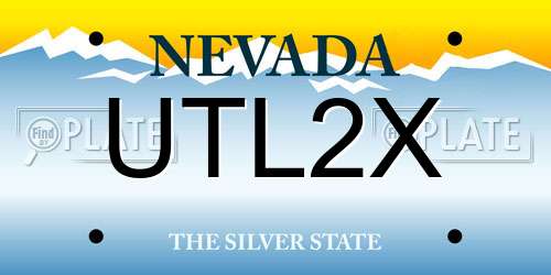 UTL2X Nevada License Plate