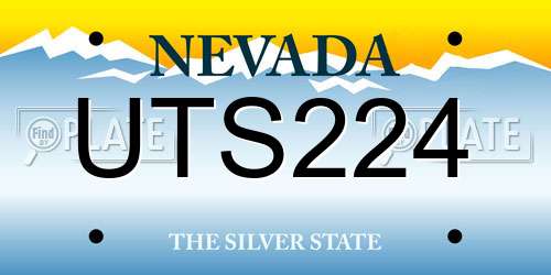 UTS224 Nevada License Plate