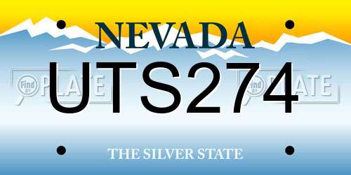 UTS274 Nevada License Plate