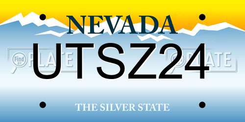 UTSZ24 Nevada License Plate