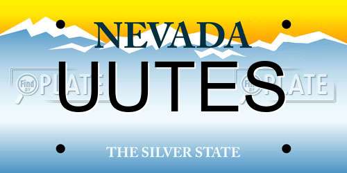 UUTES Nevada License Plate