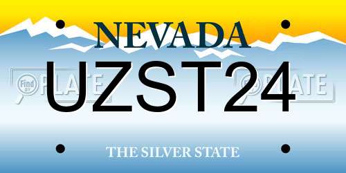 UZST24 Nevada License Plate