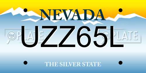 UZZ65L Nevada License Plate