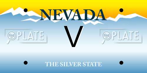 V Nevada License Plate