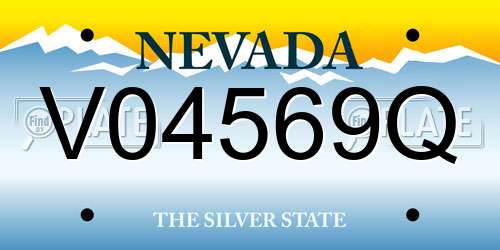 V04569Q Nevada License Plate