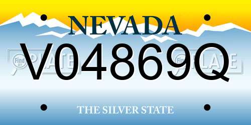 V04869Q Nevada License Plate