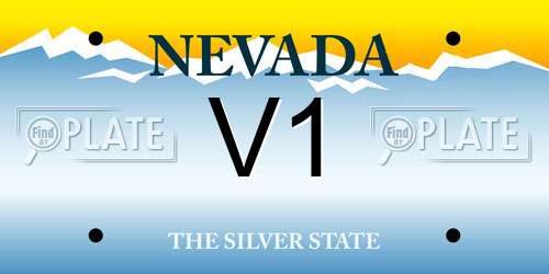 V1 Nevada License Plate