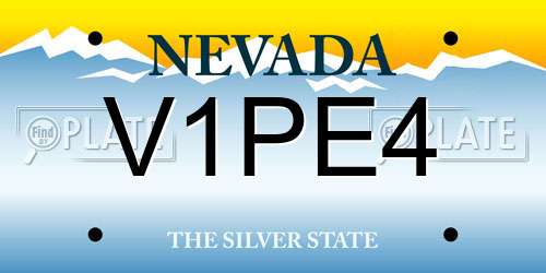 V1PE4 Nevada License Plate