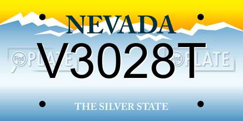 V3028T Nevada License Plate