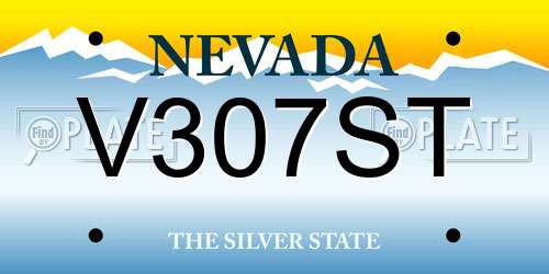 V307ST Nevada License Plate
