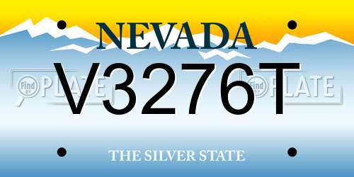V3276T Nevada License Plate