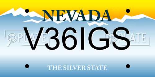 V36IGS Nevada License Plate
