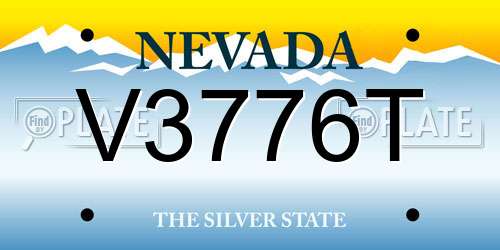 V3776T Nevada License Plate