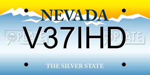 V37IHD Nevada License Plate