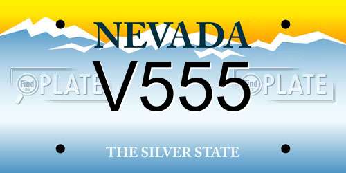 V555 Nevada License Plate