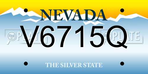 V6715Q Nevada License Plate