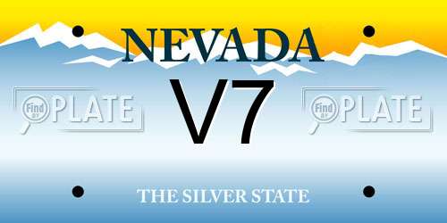 V7 Nevada License Plate