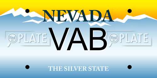 VAB Nevada License Plate