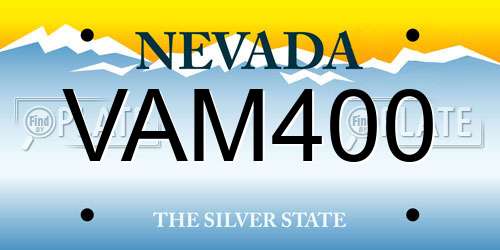 VAM400 Nevada License Plate