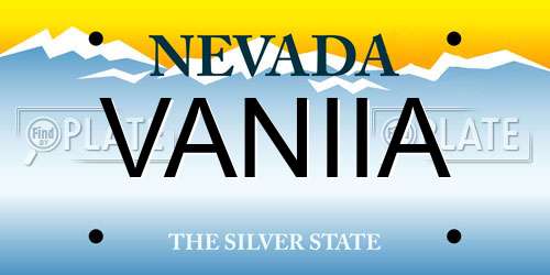 VANIIA Nevada License Plate
