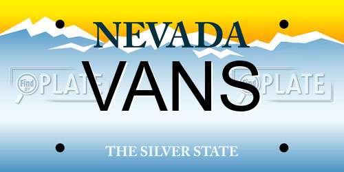 VANS Nevada License Plate