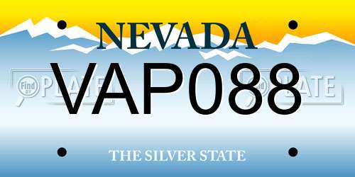 VAP088 Nevada License Plate