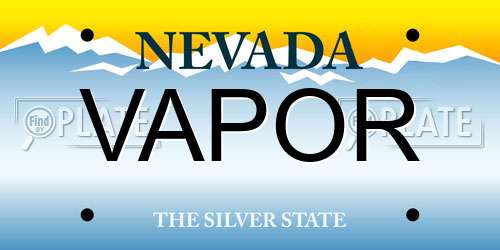 VAPOR Nevada License Plate