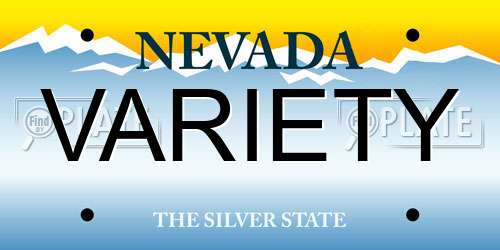 VARIETY Nevada License Plate