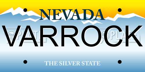 VARROCK Nevada License Plate
