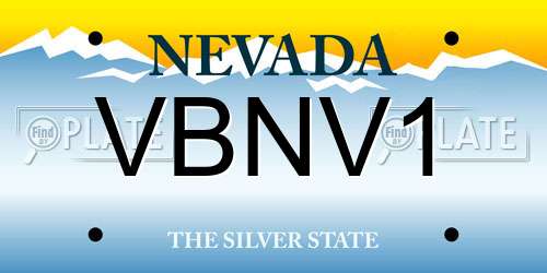 VBNV1 Nevada License Plate