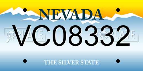 VC08332 Nevada License Plate