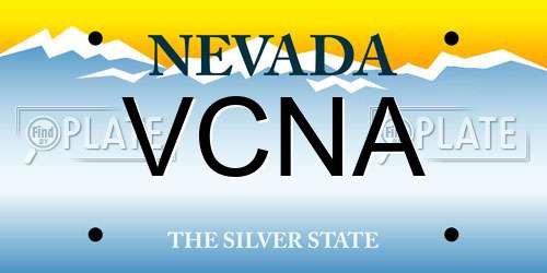 VCNA Nevada License Plate