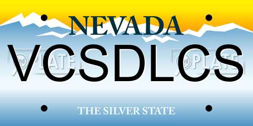 VCSDLCS Nevada License Plate
