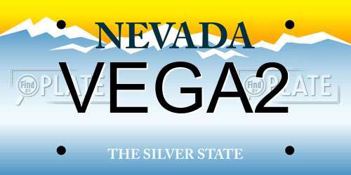 VEGA2 Nevada License Plate