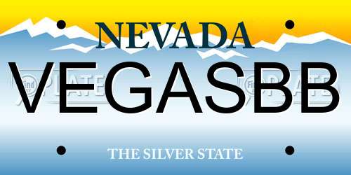 VEGASBB Nevada License Plate