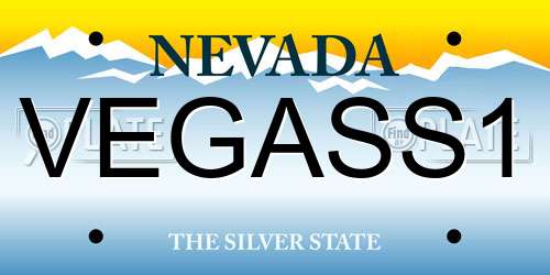 VEGASS1 Nevada License Plate