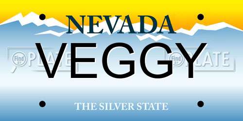 VEGGY Nevada License Plate