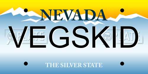 VEGSKID Nevada License Plate