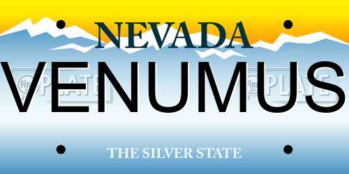 VENUMUS Nevada License Plate