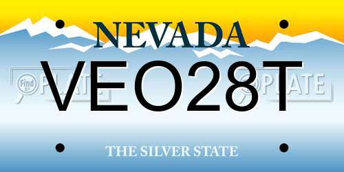 VEO28T Nevada License Plate