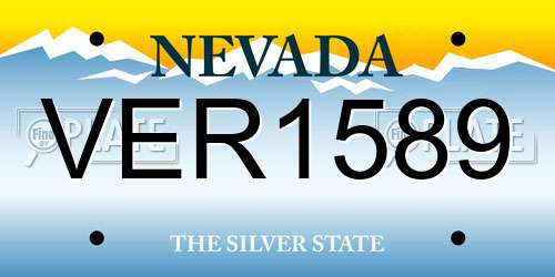 VER1589 Nevada License Plate